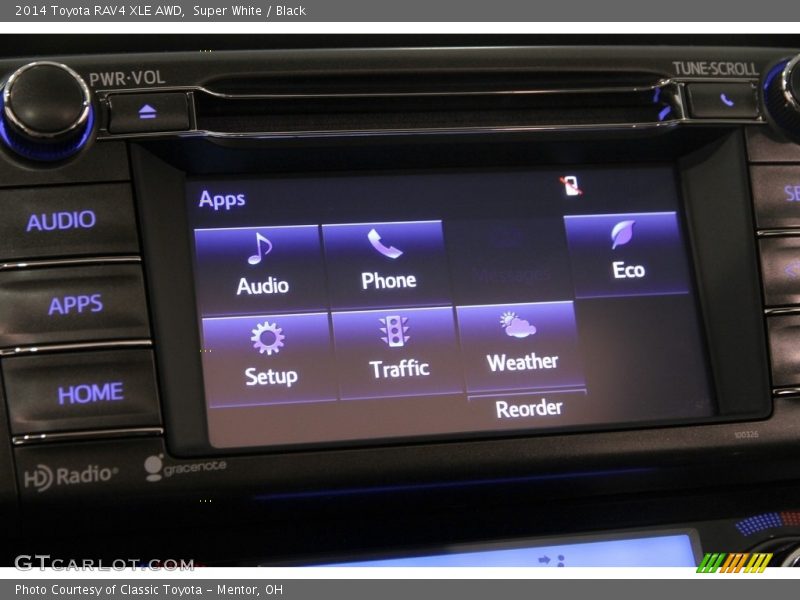 Super White / Black 2014 Toyota RAV4 XLE AWD