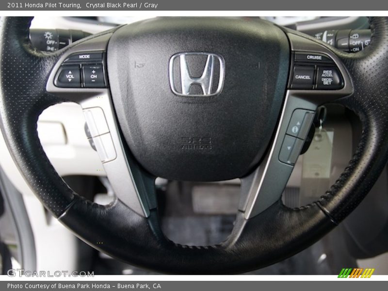 Crystal Black Pearl / Gray 2011 Honda Pilot Touring