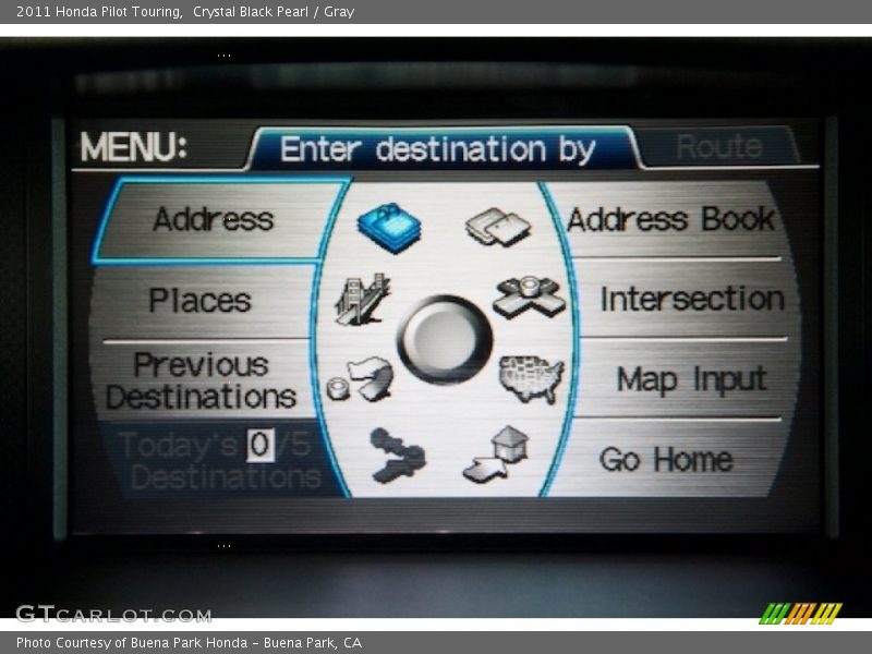 Crystal Black Pearl / Gray 2011 Honda Pilot Touring