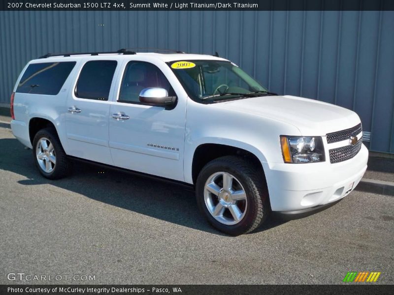 Summit White / Light Titanium/Dark Titanium 2007 Chevrolet Suburban 1500 LTZ 4x4