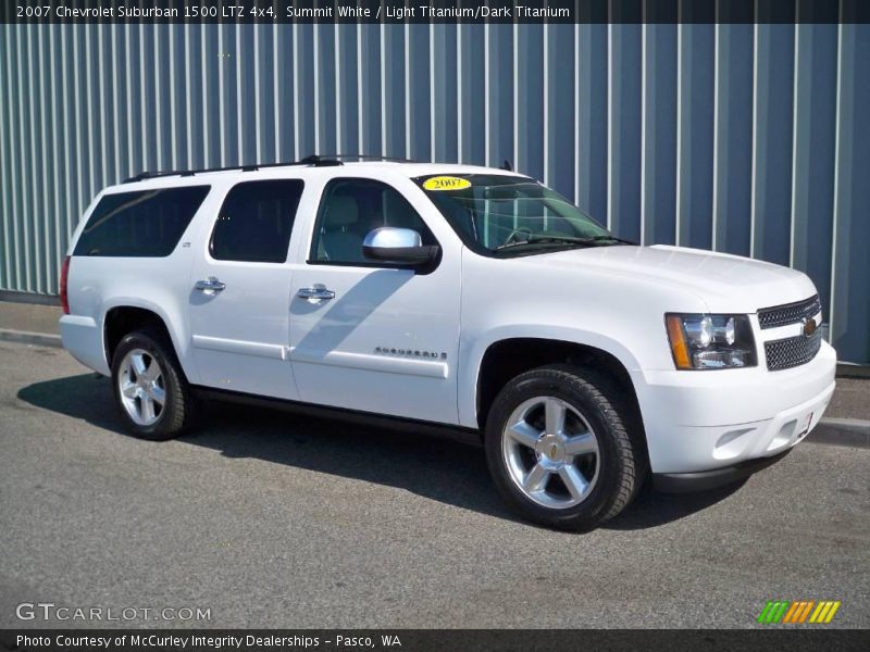 Summit White / Light Titanium/Dark Titanium 2007 Chevrolet Suburban 1500 LTZ 4x4