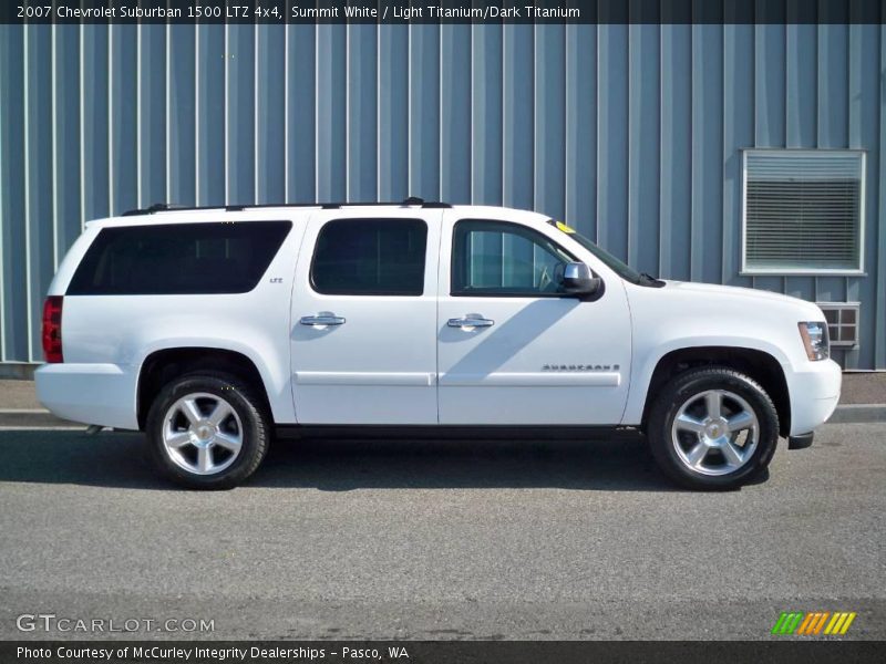 Summit White / Light Titanium/Dark Titanium 2007 Chevrolet Suburban 1500 LTZ 4x4