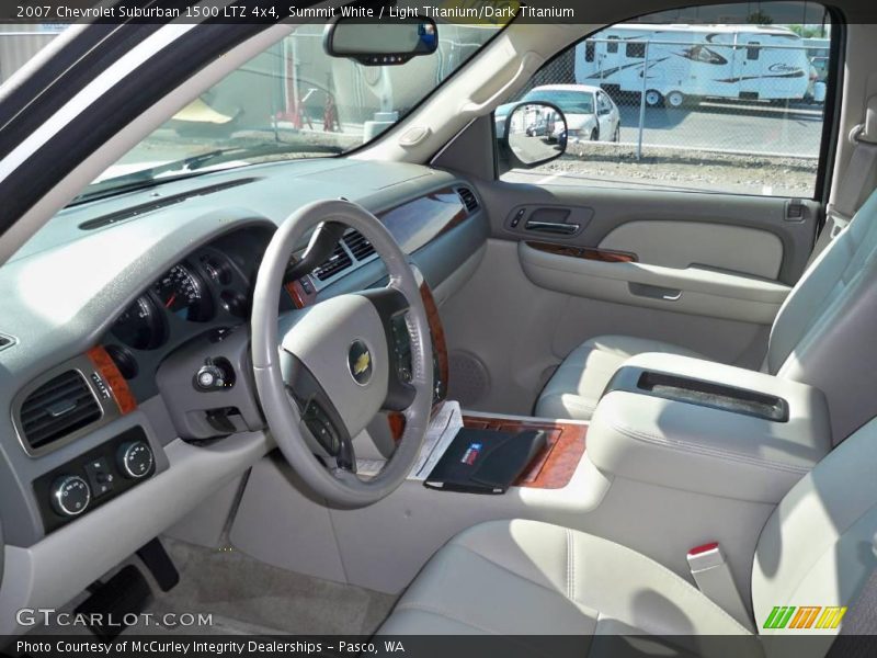 Summit White / Light Titanium/Dark Titanium 2007 Chevrolet Suburban 1500 LTZ 4x4