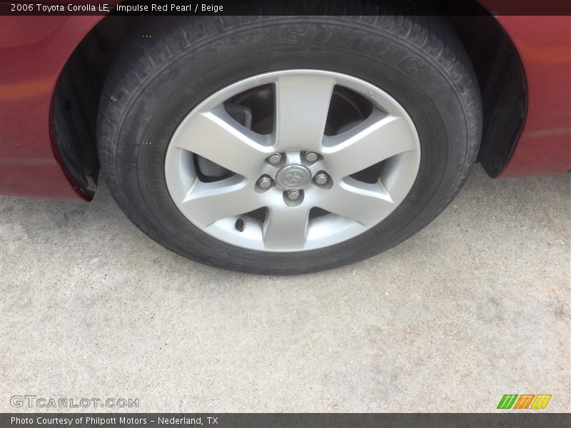 Impulse Red Pearl / Beige 2006 Toyota Corolla LE