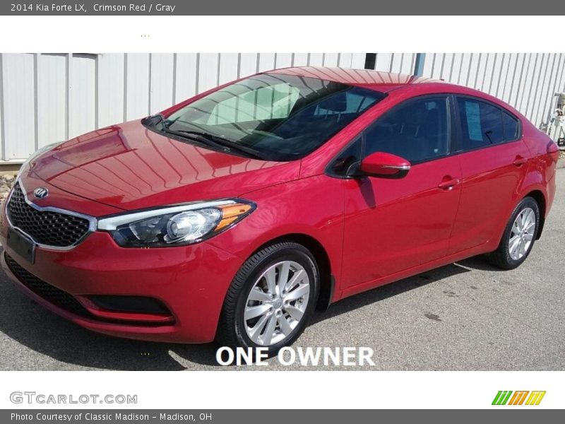 Crimson Red / Gray 2014 Kia Forte LX