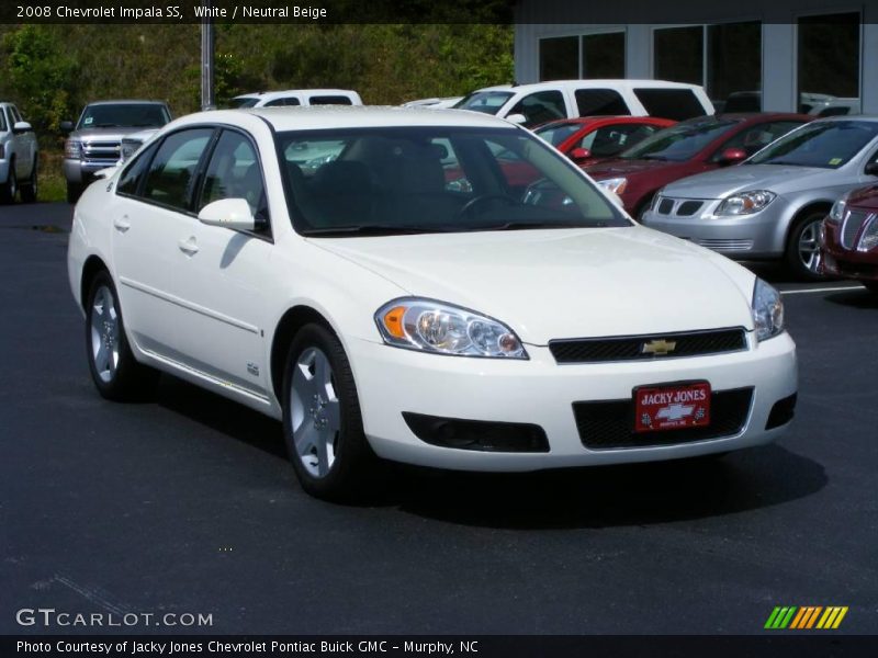 White / Neutral Beige 2008 Chevrolet Impala SS