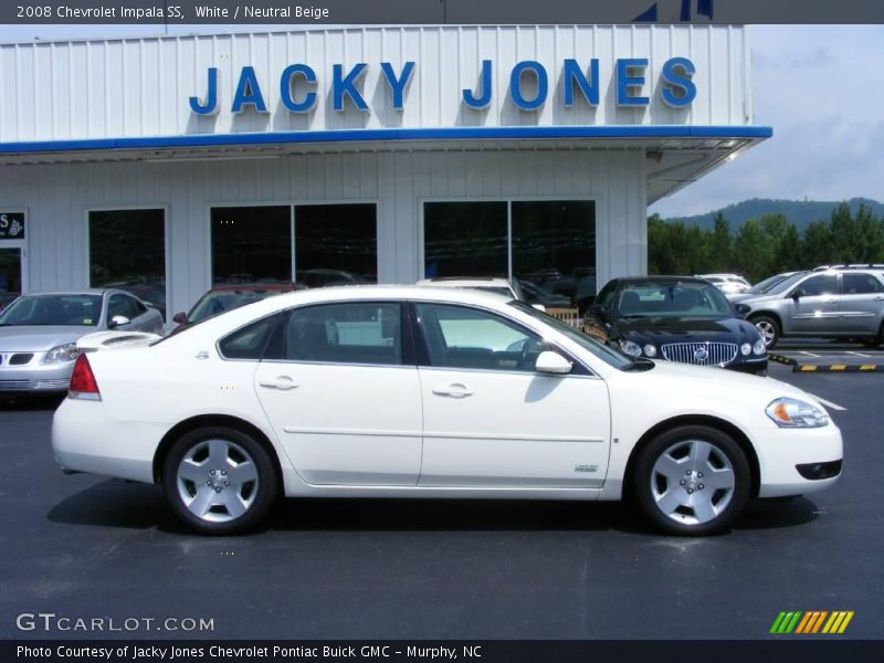 White / Neutral Beige 2008 Chevrolet Impala SS