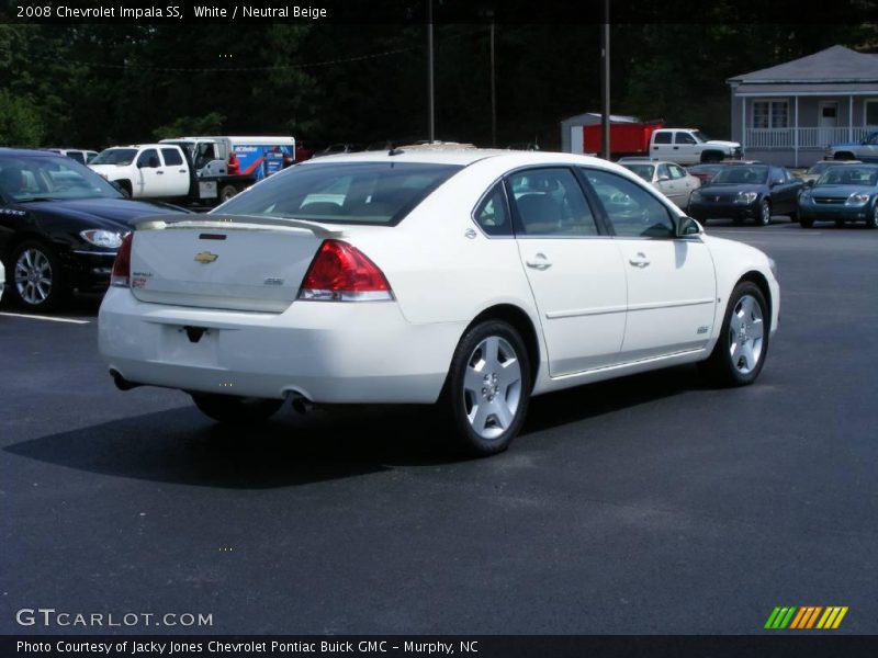 White / Neutral Beige 2008 Chevrolet Impala SS