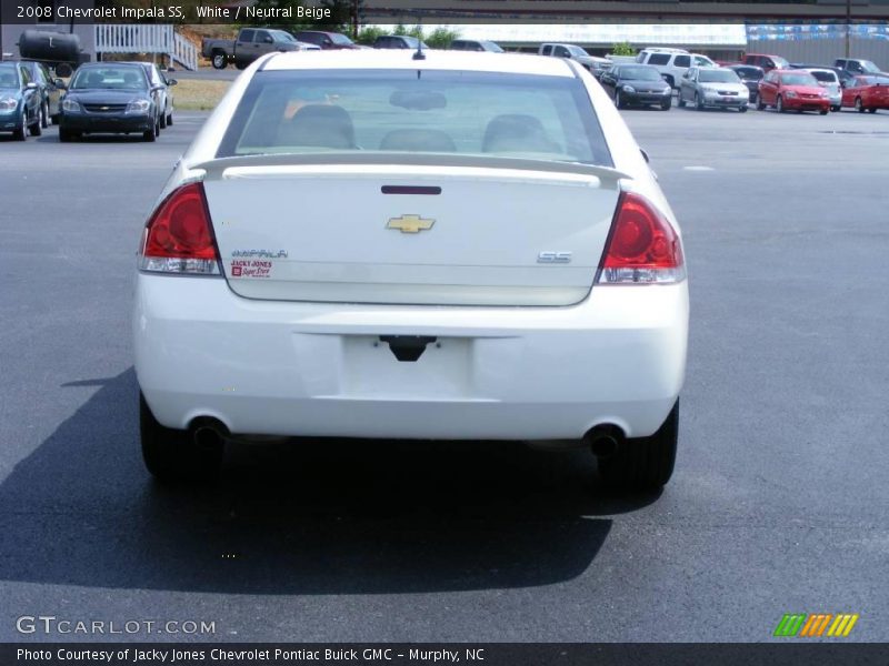 White / Neutral Beige 2008 Chevrolet Impala SS