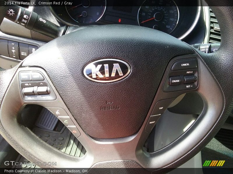 Crimson Red / Gray 2014 Kia Forte LX