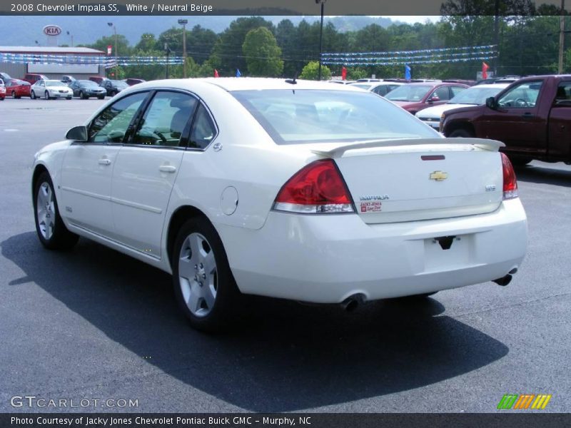 White / Neutral Beige 2008 Chevrolet Impala SS