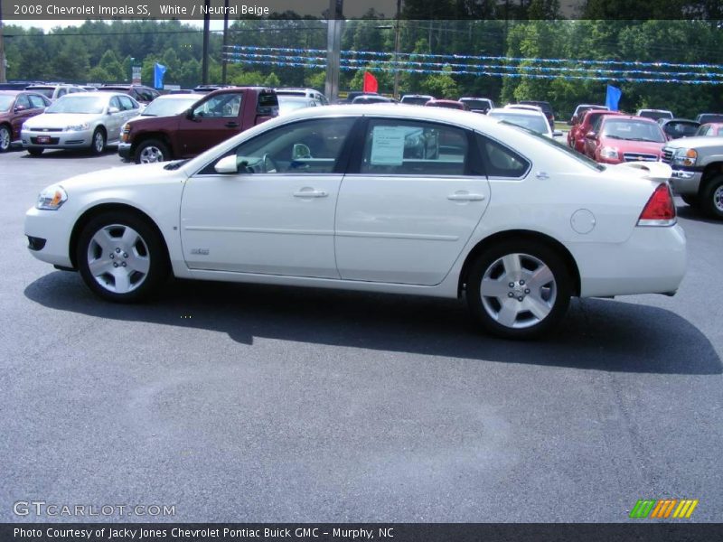 White / Neutral Beige 2008 Chevrolet Impala SS