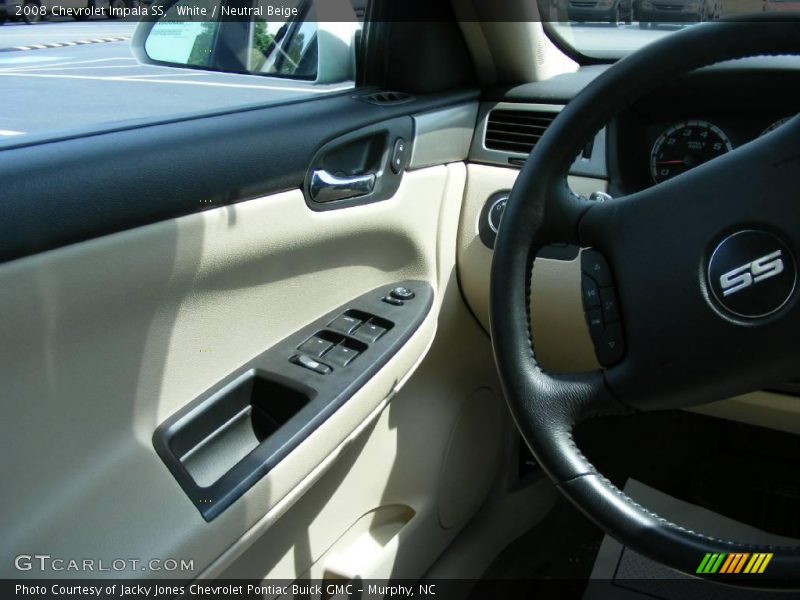 White / Neutral Beige 2008 Chevrolet Impala SS