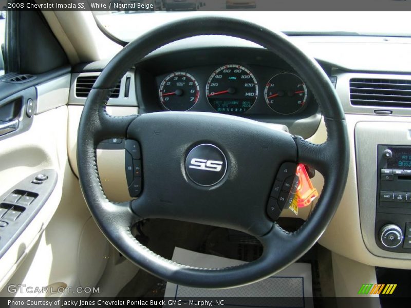 White / Neutral Beige 2008 Chevrolet Impala SS
