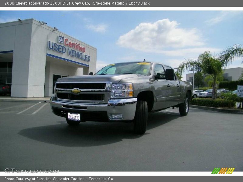Graystone Metallic / Ebony Black 2008 Chevrolet Silverado 2500HD LT Crew Cab