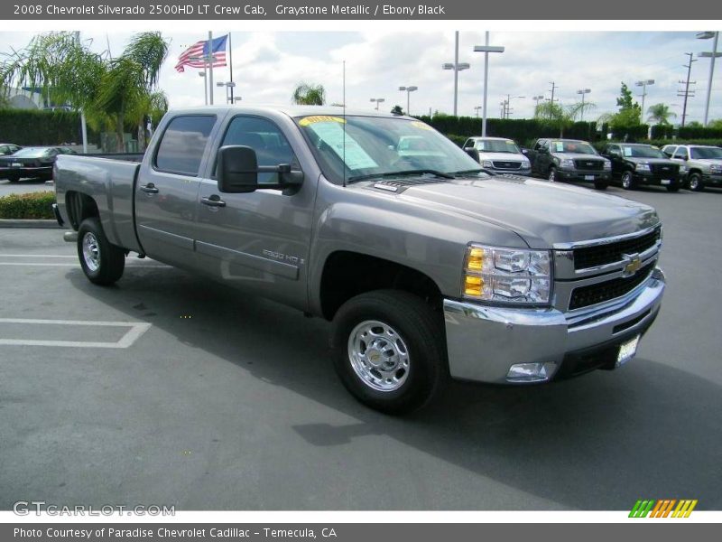 Graystone Metallic / Ebony Black 2008 Chevrolet Silverado 2500HD LT Crew Cab