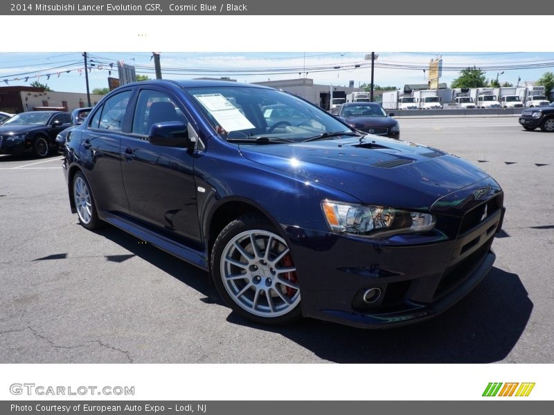 Cosmic Blue / Black 2014 Mitsubishi Lancer Evolution GSR