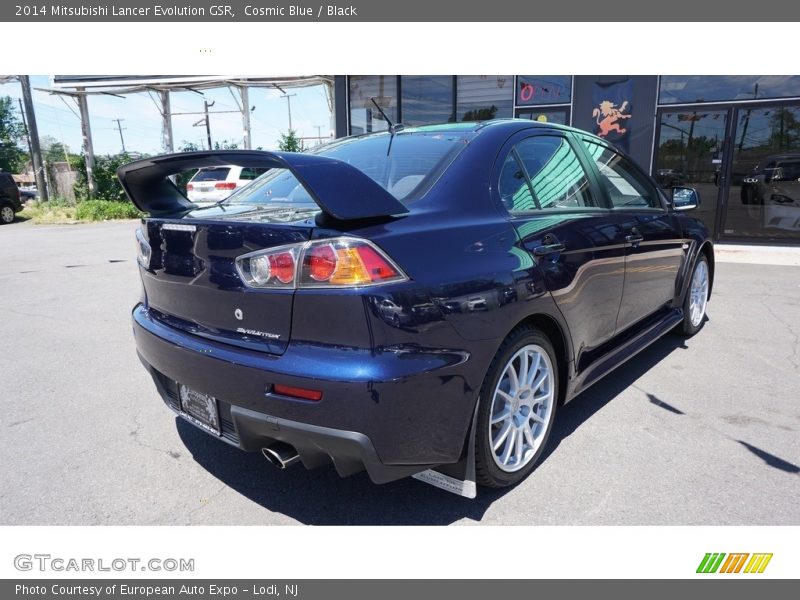 Cosmic Blue / Black 2014 Mitsubishi Lancer Evolution GSR