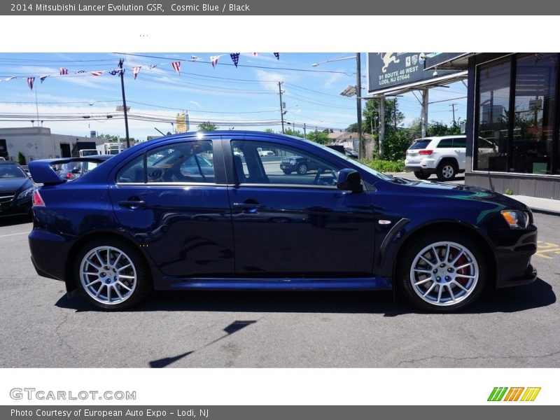 Cosmic Blue / Black 2014 Mitsubishi Lancer Evolution GSR