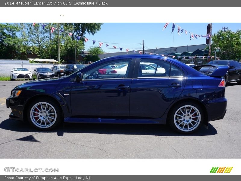 Cosmic Blue / Black 2014 Mitsubishi Lancer Evolution GSR