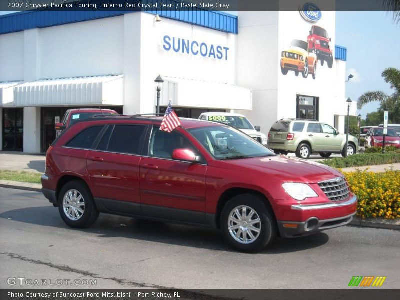 Inferno Red Crystal Pearl / Pastel Slate Gray 2007 Chrysler Pacifica Touring