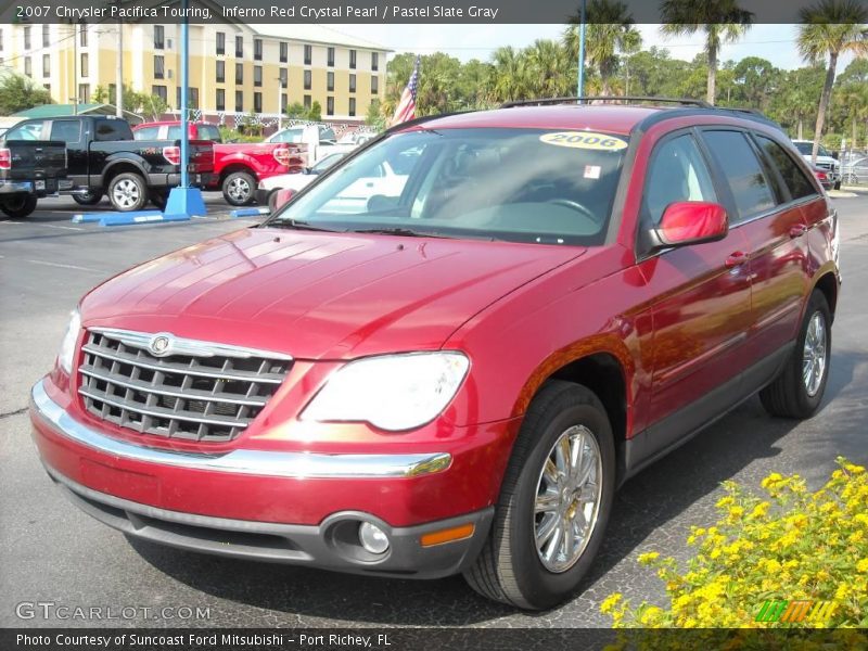 Inferno Red Crystal Pearl / Pastel Slate Gray 2007 Chrysler Pacifica Touring