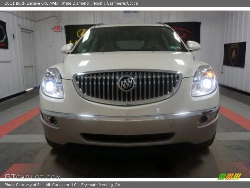 White Diamond Tricoat / Cashmere/Cocoa 2011 Buick Enclave CXL AWD