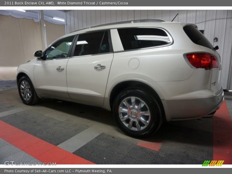 White Diamond Tricoat / Cashmere/Cocoa 2011 Buick Enclave CXL AWD