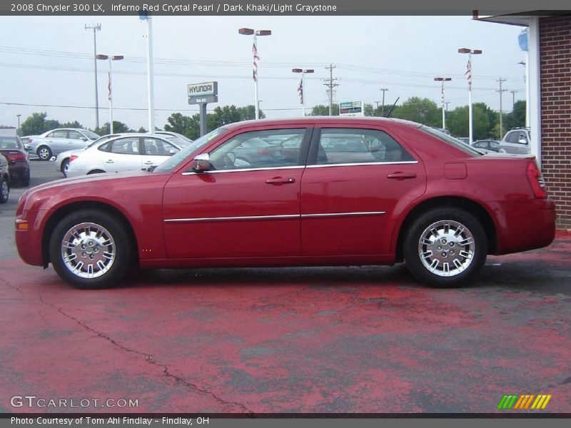 Inferno Red Crystal Pearl / Dark Khaki/Light Graystone 2008 Chrysler 300 LX