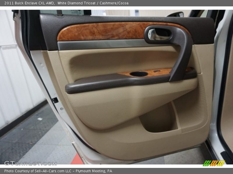 White Diamond Tricoat / Cashmere/Cocoa 2011 Buick Enclave CXL AWD