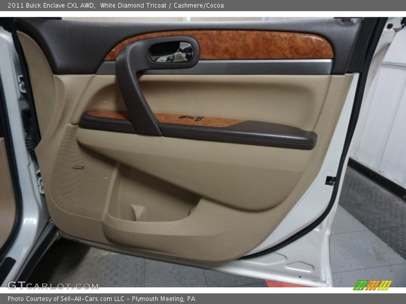 White Diamond Tricoat / Cashmere/Cocoa 2011 Buick Enclave CXL AWD