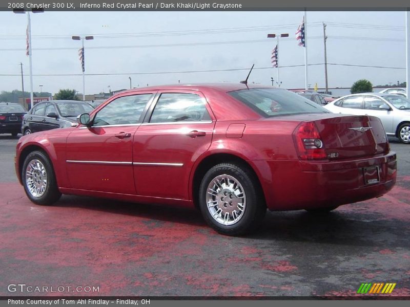 Inferno Red Crystal Pearl / Dark Khaki/Light Graystone 2008 Chrysler 300 LX