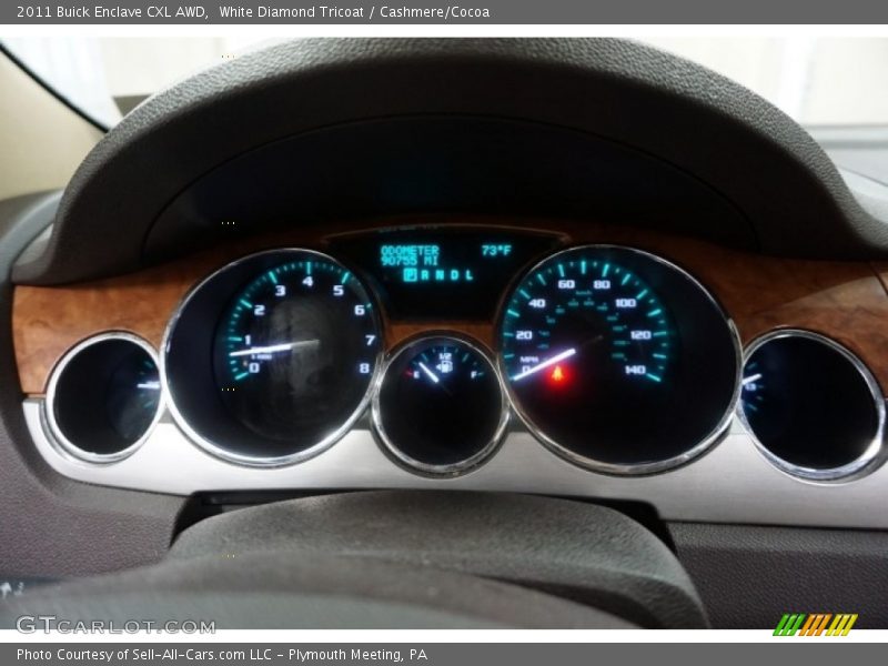 White Diamond Tricoat / Cashmere/Cocoa 2011 Buick Enclave CXL AWD