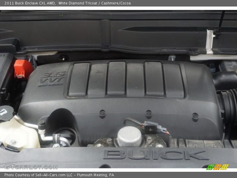 White Diamond Tricoat / Cashmere/Cocoa 2011 Buick Enclave CXL AWD