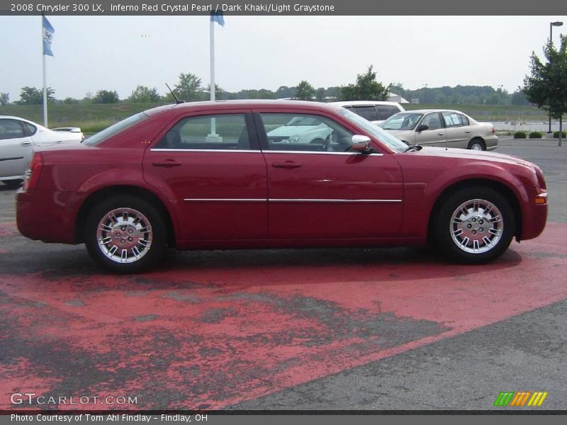 Inferno Red Crystal Pearl / Dark Khaki/Light Graystone 2008 Chrysler 300 LX