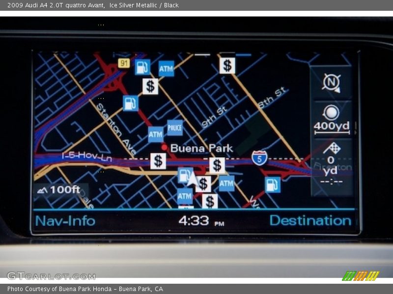 Ice Silver Metallic / Black 2009 Audi A4 2.0T quattro Avant