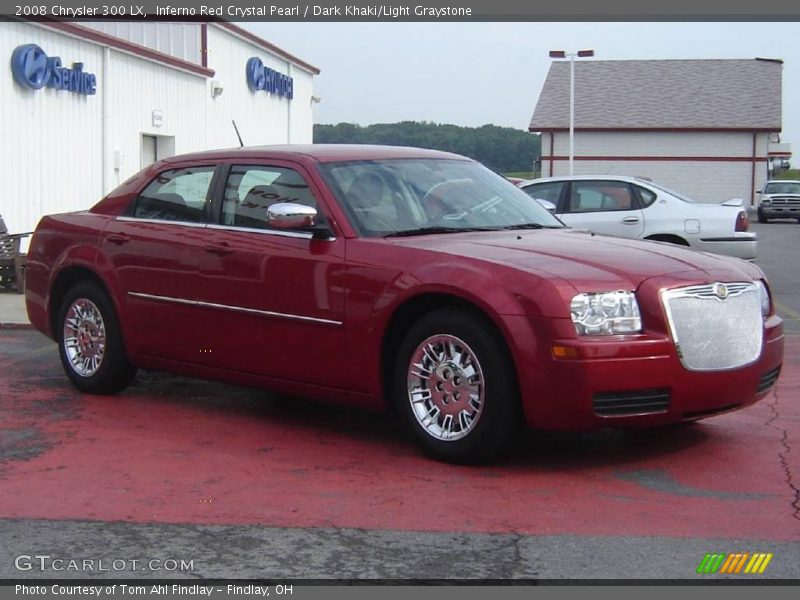 Inferno Red Crystal Pearl / Dark Khaki/Light Graystone 2008 Chrysler 300 LX