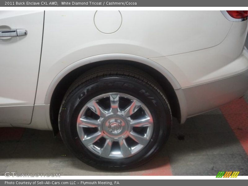 White Diamond Tricoat / Cashmere/Cocoa 2011 Buick Enclave CXL AWD