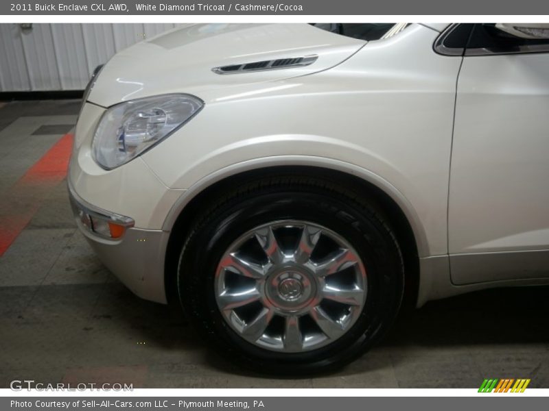 White Diamond Tricoat / Cashmere/Cocoa 2011 Buick Enclave CXL AWD