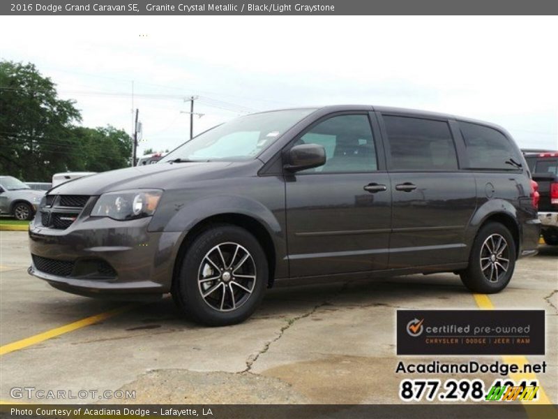 Granite Crystal Metallic / Black/Light Graystone 2016 Dodge Grand Caravan SE