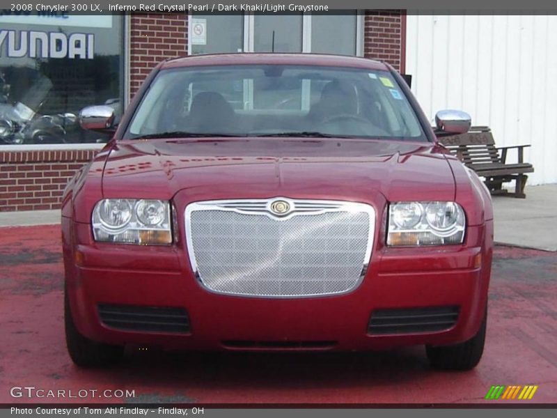 Inferno Red Crystal Pearl / Dark Khaki/Light Graystone 2008 Chrysler 300 LX