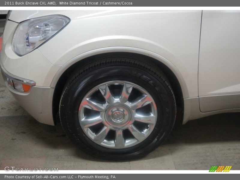 White Diamond Tricoat / Cashmere/Cocoa 2011 Buick Enclave CXL AWD