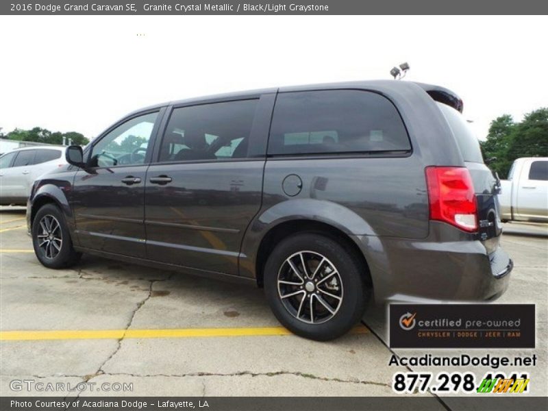 Granite Crystal Metallic / Black/Light Graystone 2016 Dodge Grand Caravan SE