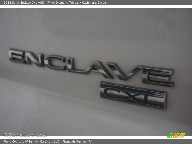 White Diamond Tricoat / Cashmere/Cocoa 2011 Buick Enclave CXL AWD