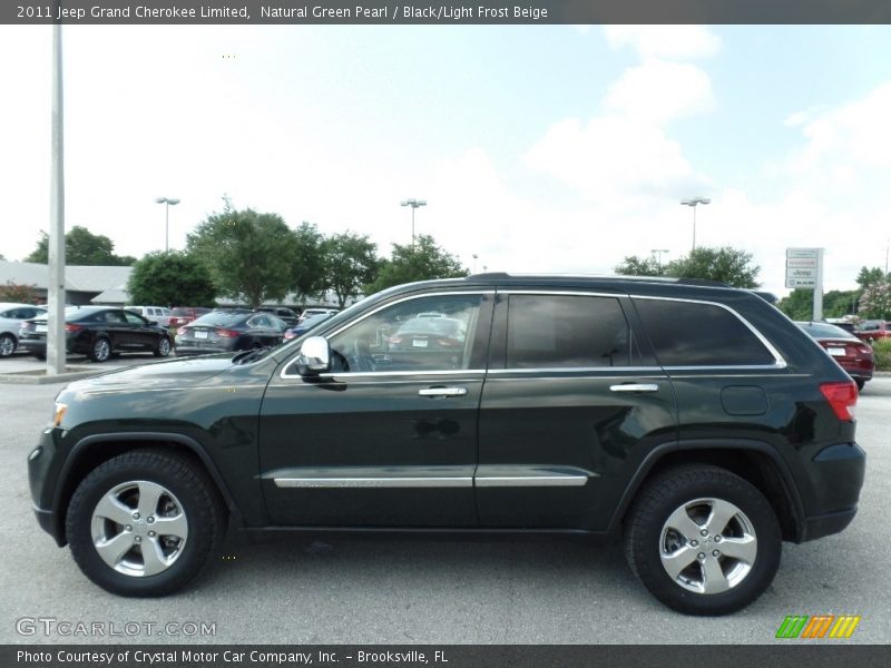 Natural Green Pearl / Black/Light Frost Beige 2011 Jeep Grand Cherokee Limited