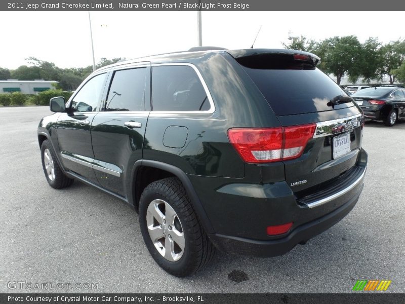 Natural Green Pearl / Black/Light Frost Beige 2011 Jeep Grand Cherokee Limited