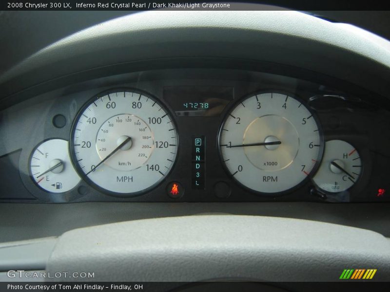 Inferno Red Crystal Pearl / Dark Khaki/Light Graystone 2008 Chrysler 300 LX
