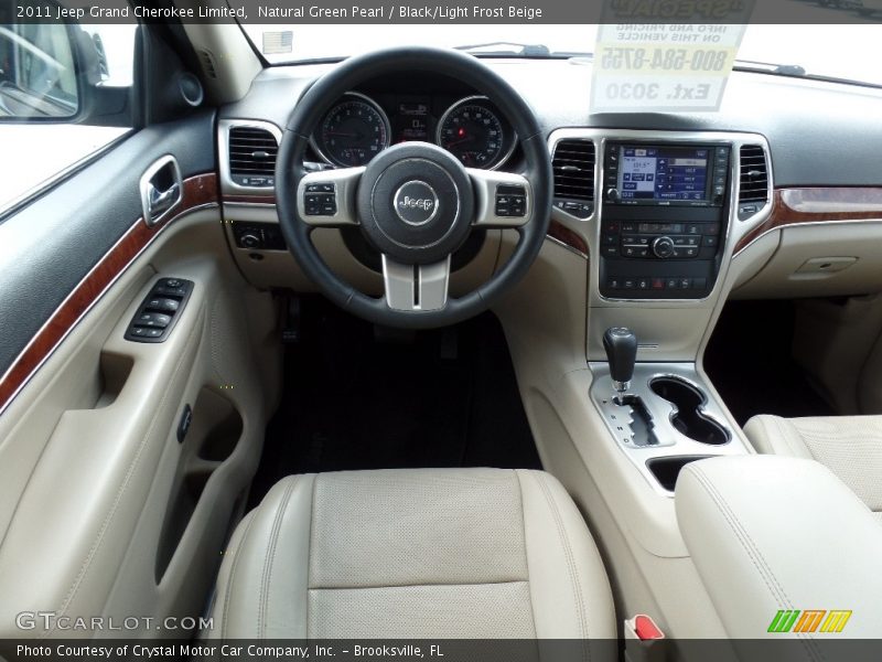 Natural Green Pearl / Black/Light Frost Beige 2011 Jeep Grand Cherokee Limited