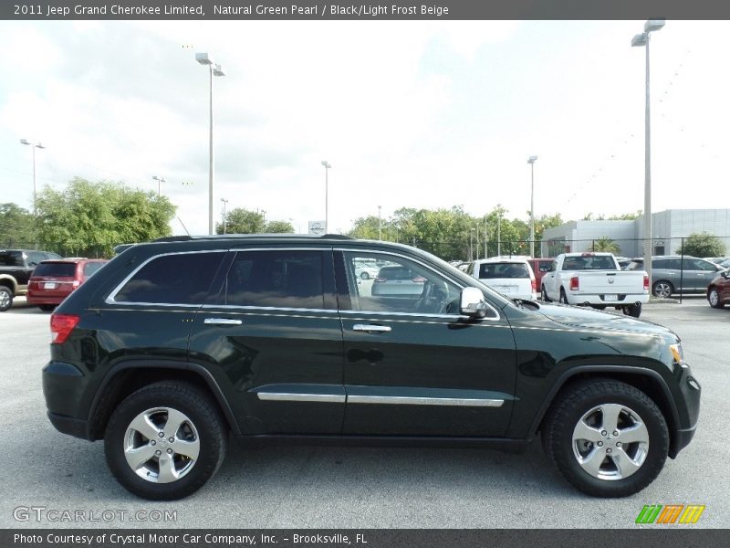 Natural Green Pearl / Black/Light Frost Beige 2011 Jeep Grand Cherokee Limited