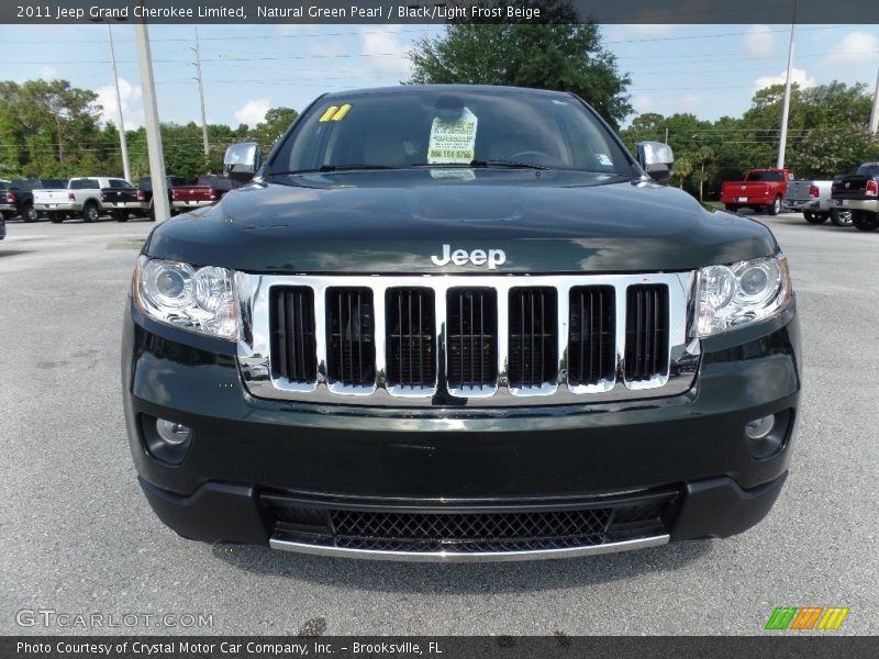 Natural Green Pearl / Black/Light Frost Beige 2011 Jeep Grand Cherokee Limited